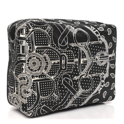 Hermes Silk Eperon d'Or Bandana Travelsilk PM Cube Bleu Nuit Fauve 4 of 11