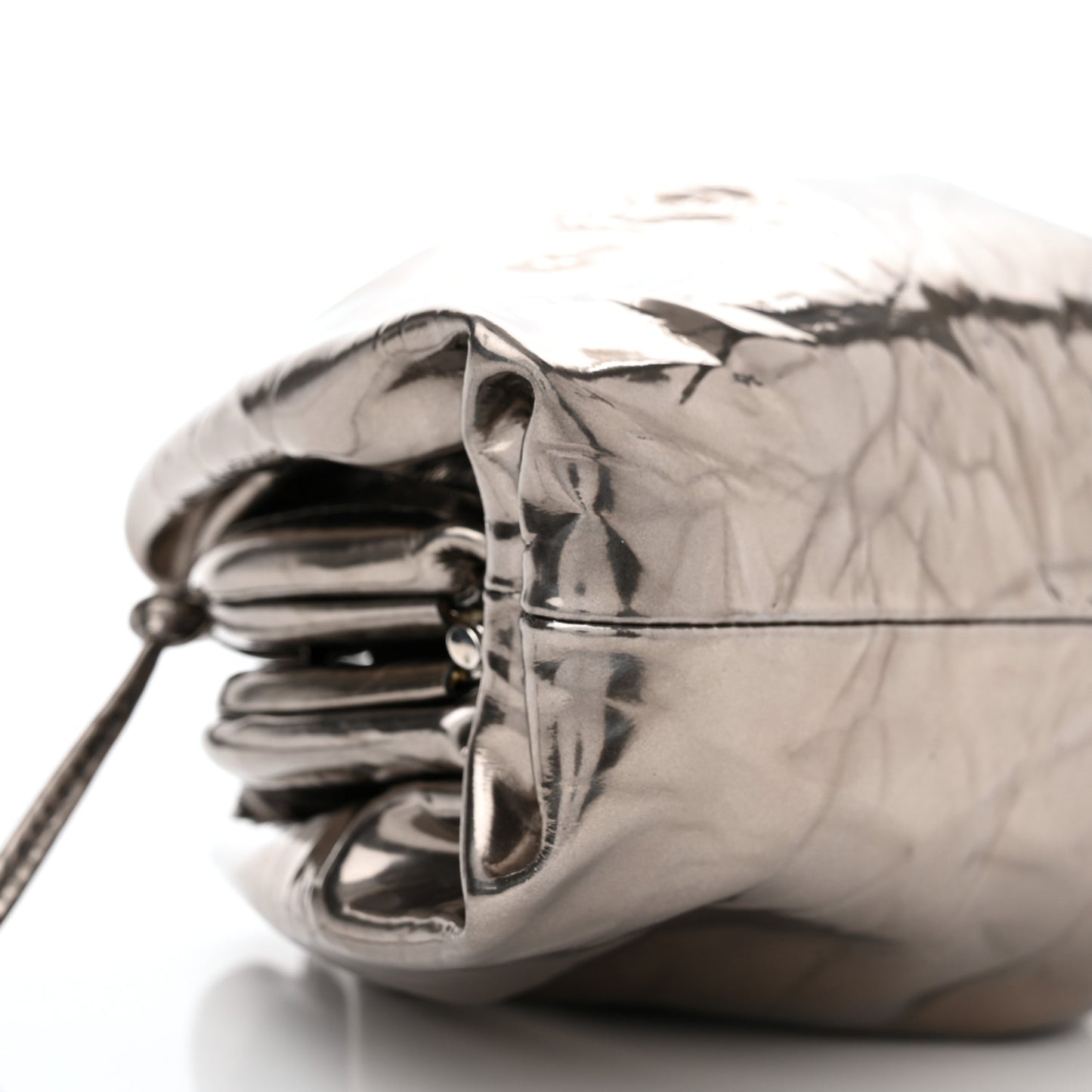 Metallic Crushed Calfskin The Mini Pouch Anchor