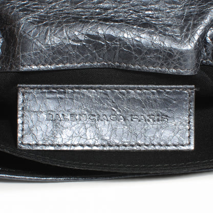 Balenciaga Metallic Agneau Envelope Clutch Anthracite 6 of 7
