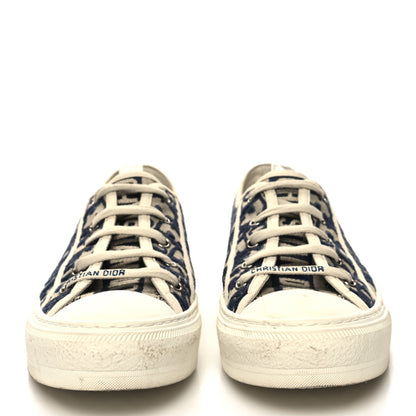 Christian Dior Canvas Oblique Walk'N'Dior Low Top Sneakers 40 Deep Blue 2 of 10