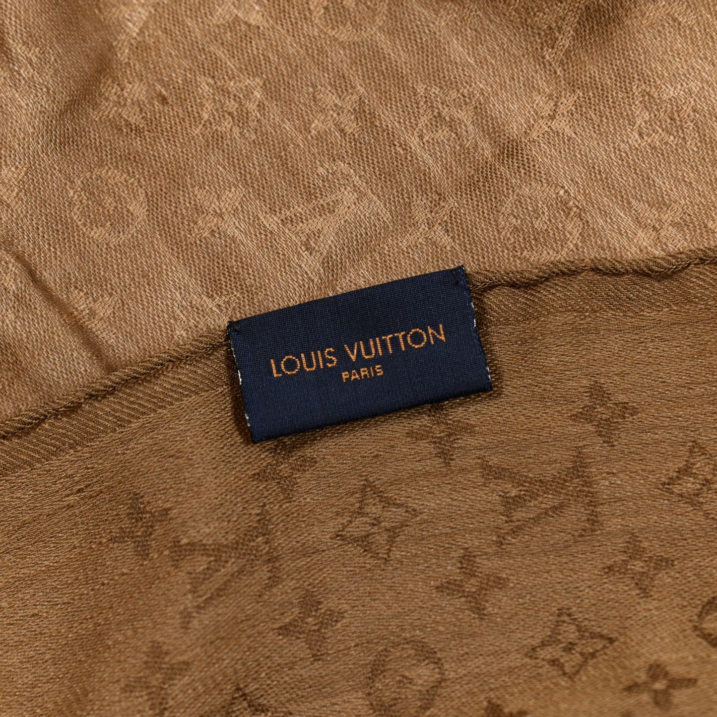 Cashmere Nano Monogram Stole Brown