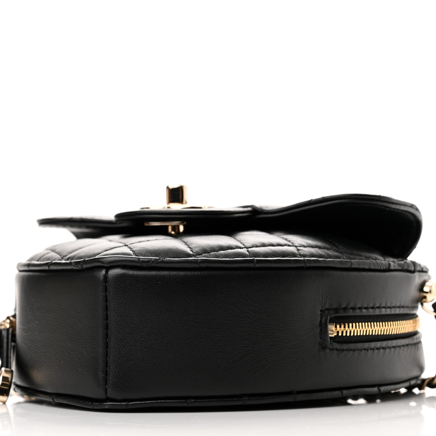 Lambskin Quilted CC In Love Heart Bag Black