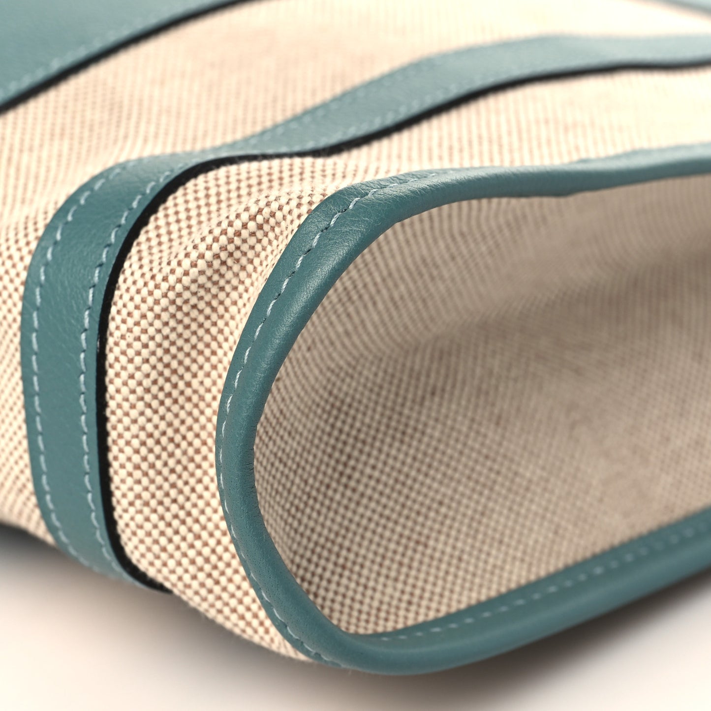 Canvas Calfskin Petit H Bell Tote Bag Bleu Violet Vert