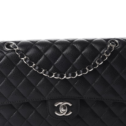 Chanel Caviar Quilted Medium Double Flap Black 10 of 11