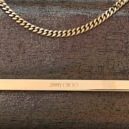 Jimmy Choo Holographic Calfskin Margot Clutch Gold Multicolor 8 of 9