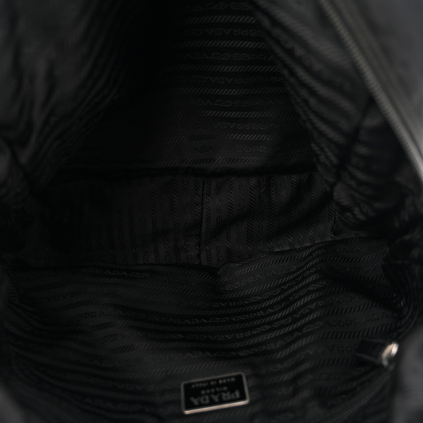 Tessuto Nylon Shoulder Bag  Black