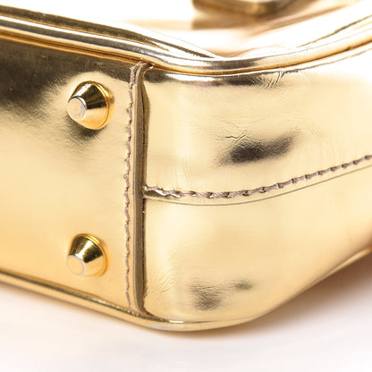 Prada Metallic Vitello Mini Top Handle Crossbody Bag Platino 10 of 11