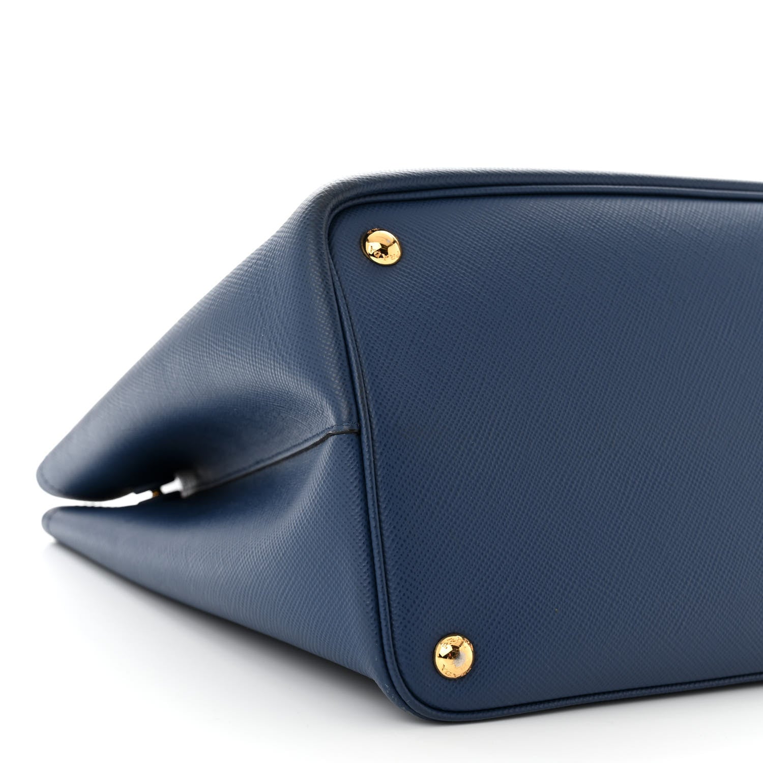 Prada Saffiano Cuir Large Double Bag Bleuette 8 of 11