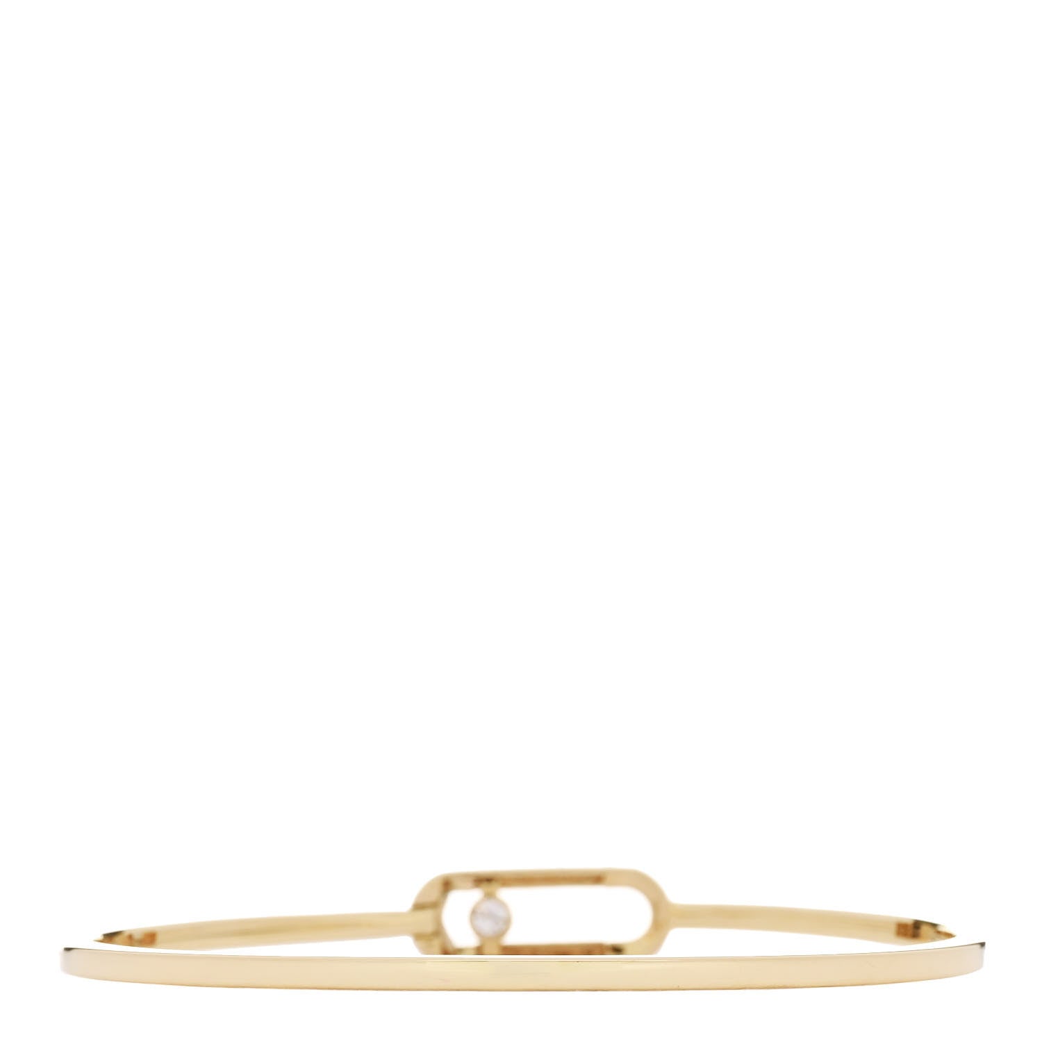 Messika 18K Yellow Gold Diamond Move Uno Pave Flex Bangle Bracelet 2 of 3