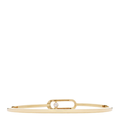 Messika 18K Yellow Gold Diamond Move Uno Pave Flex Bangle Bracelet 2 of 3