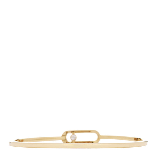 18K Yellow Gold Diamond Move Uno Pave Flex Bangle Bracelet