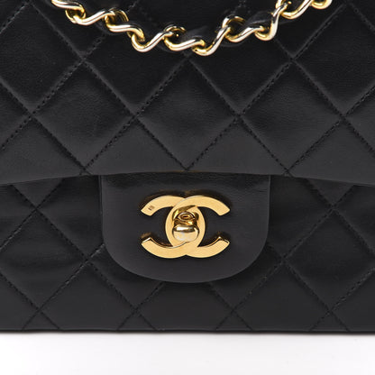 Chanel Lambskin Quilted Medium Double Flap Black 12 of 13