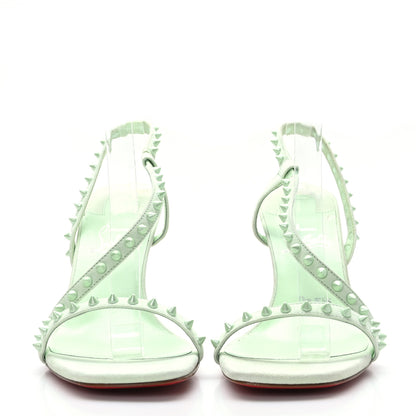 Christian Louboutin Suede Rosa Condorapik 85 Spike Sandals 38 Studio Green 2 of 8