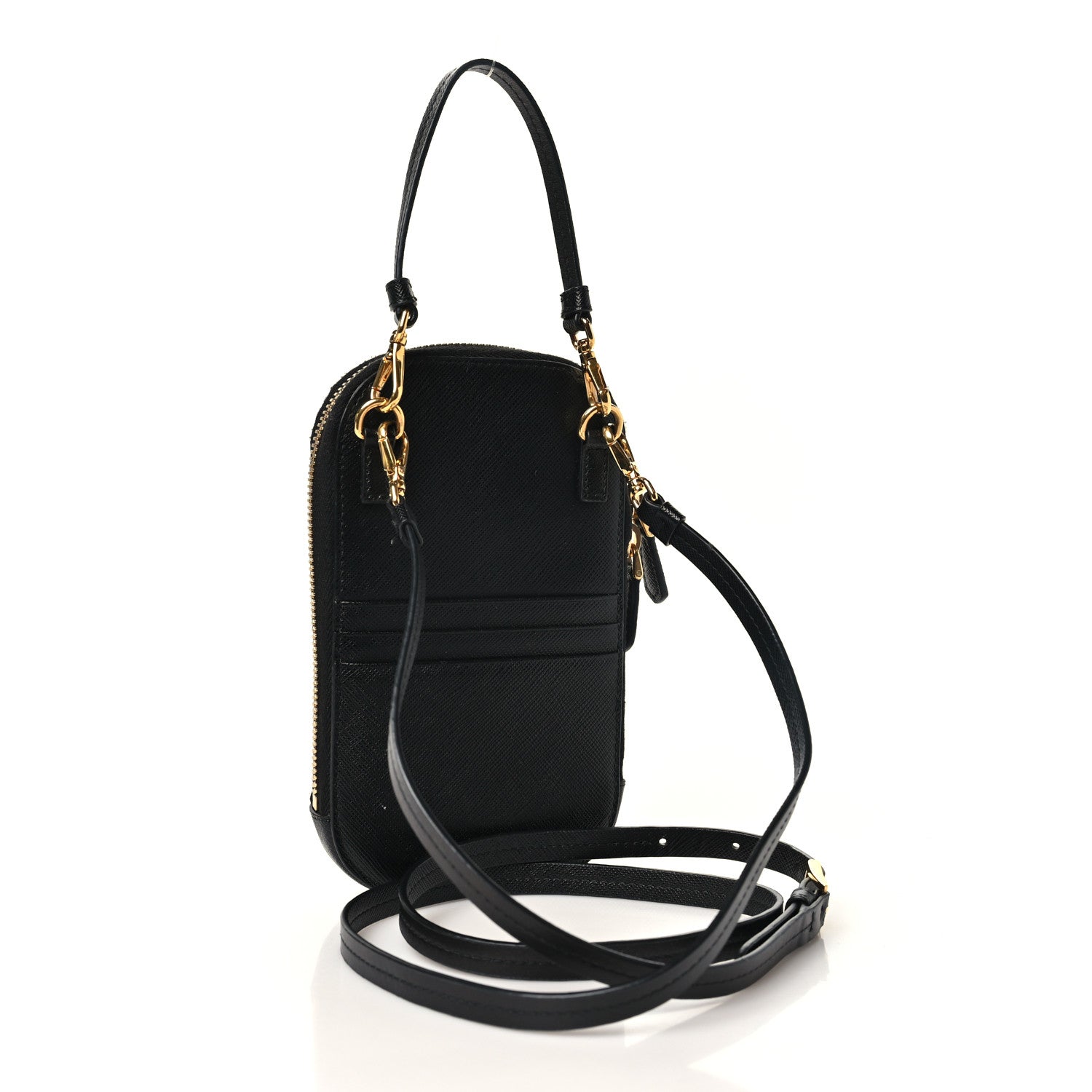 Prada Saffiano Mini Crossbody Bag Black 3 of 11