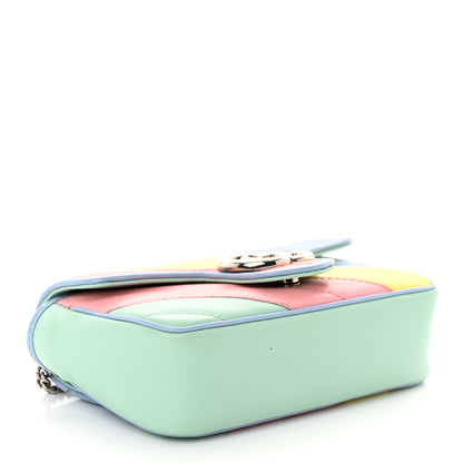Gucci Calfskin Matelasse Diagonal Super Mini GG Marmont Shoulder Bag Multicolor Pastel 4 of 10