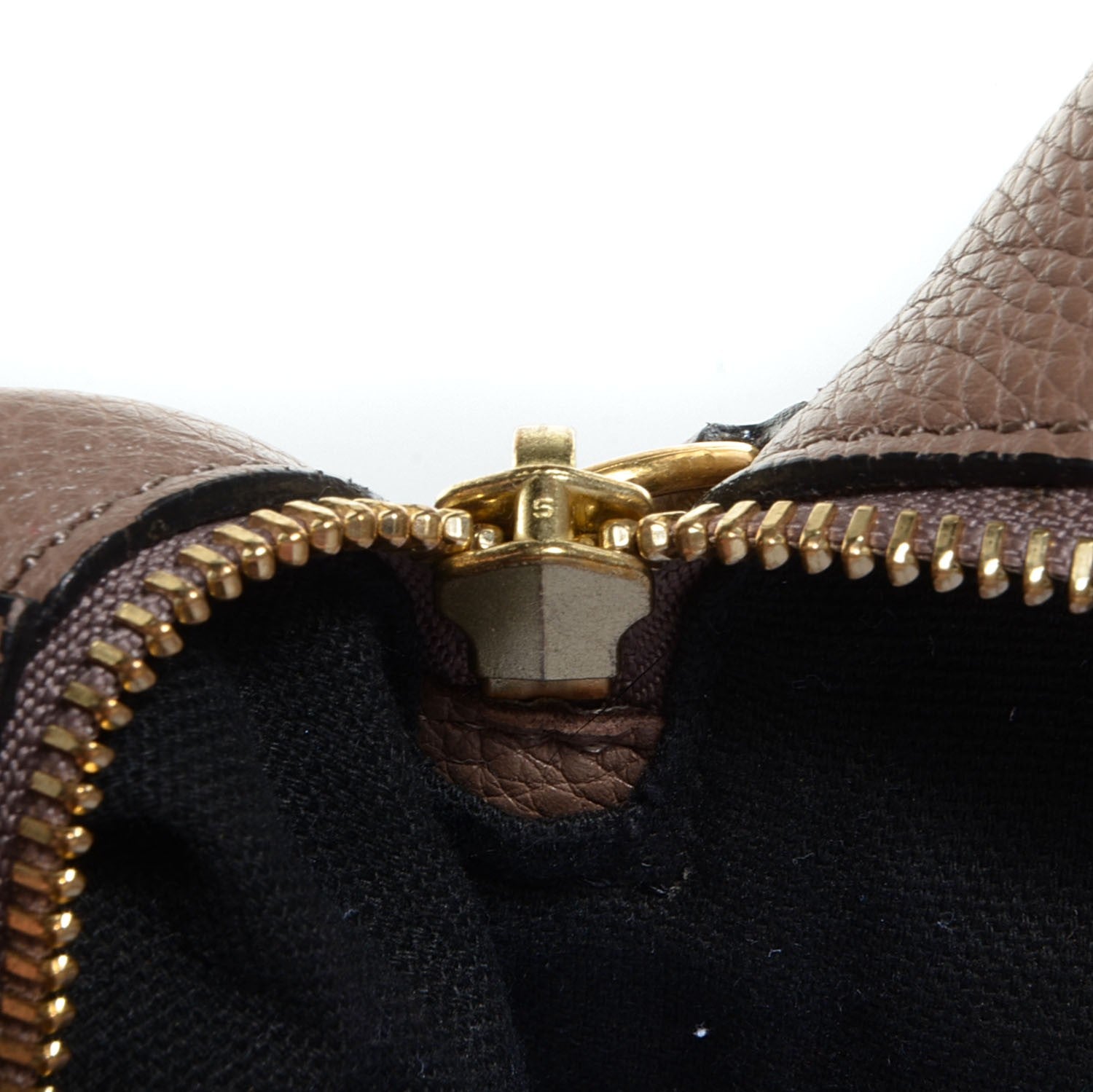 Alexander McQueen Pebbled Calfskin Small Skull Padlock Zip Around Tote Taupe 9 of 10