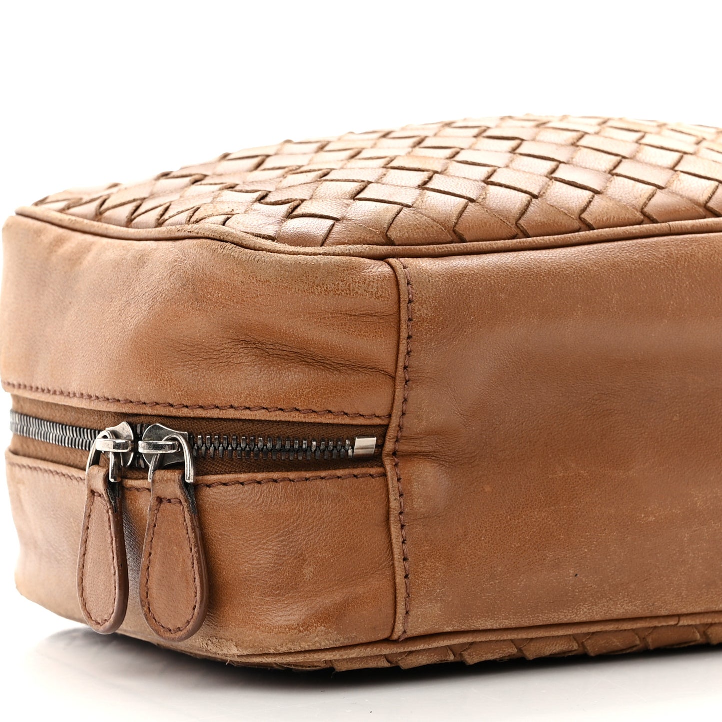 Nappa Intrecciato Cosmetic Bag Noce