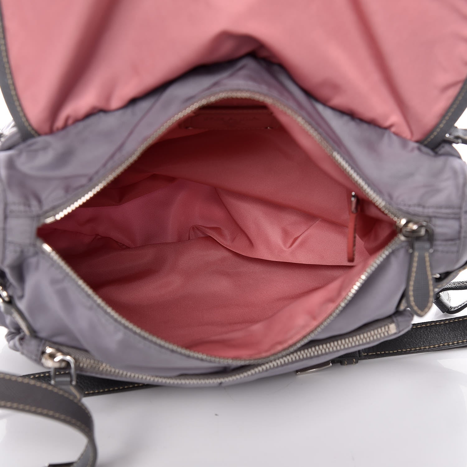 Prada Tessuto Nylon Vela Messenger Bag Grey 7 of 9