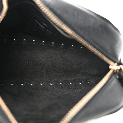 Valentino Garavani Pebbled Calfskin Rockstud Camera Crossbody Bag Black 5 of 9