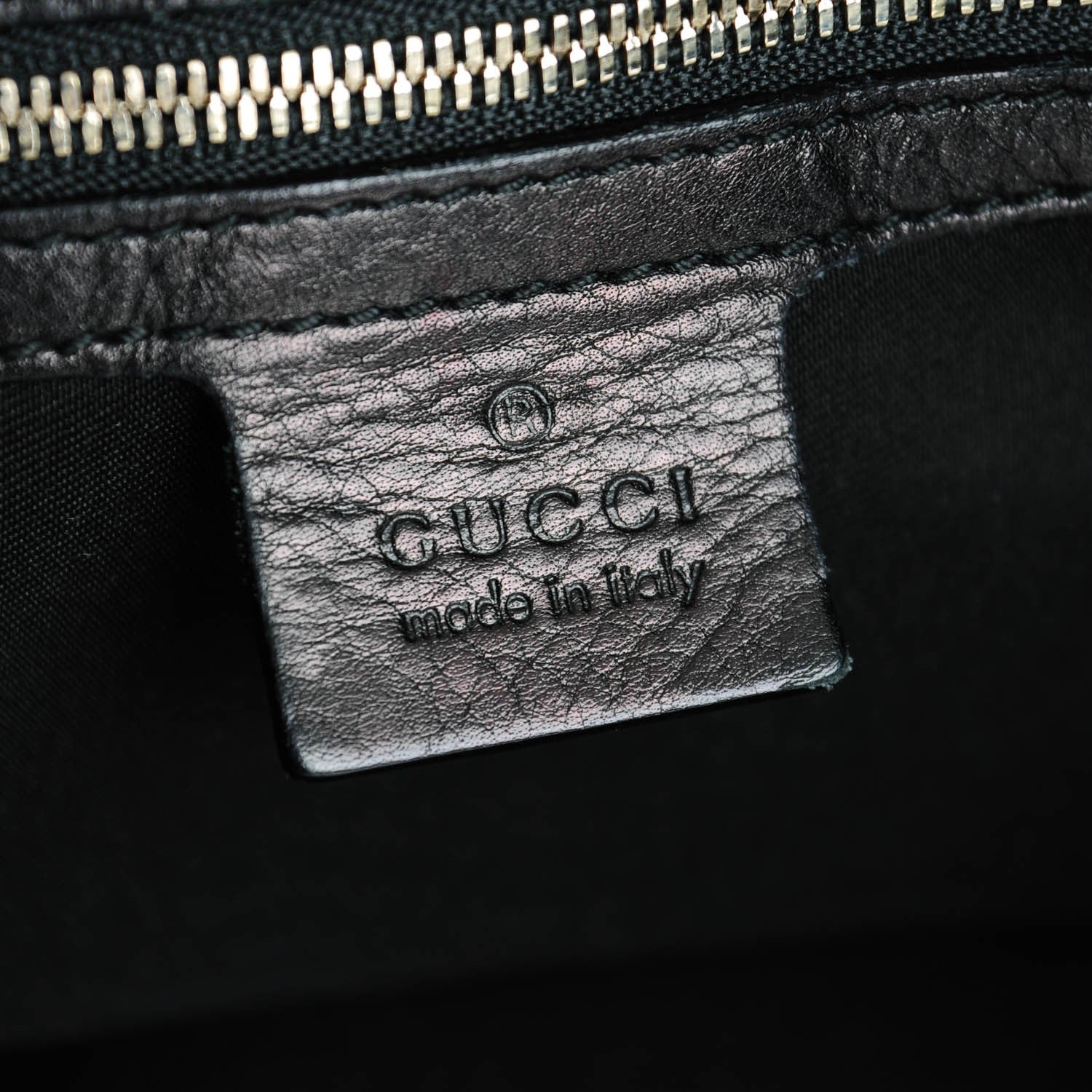 Gucci Monogram Biba Studded Hobo Black 6 of 9