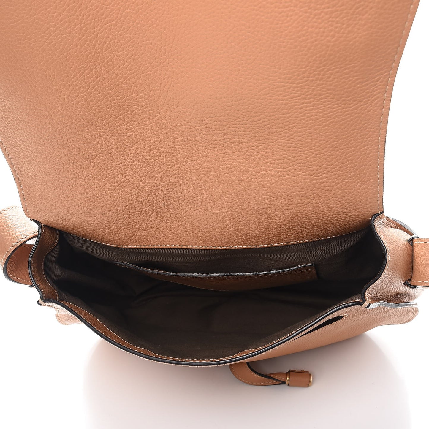Calfskin Medium Marcie Round Crossbody Bag Nut