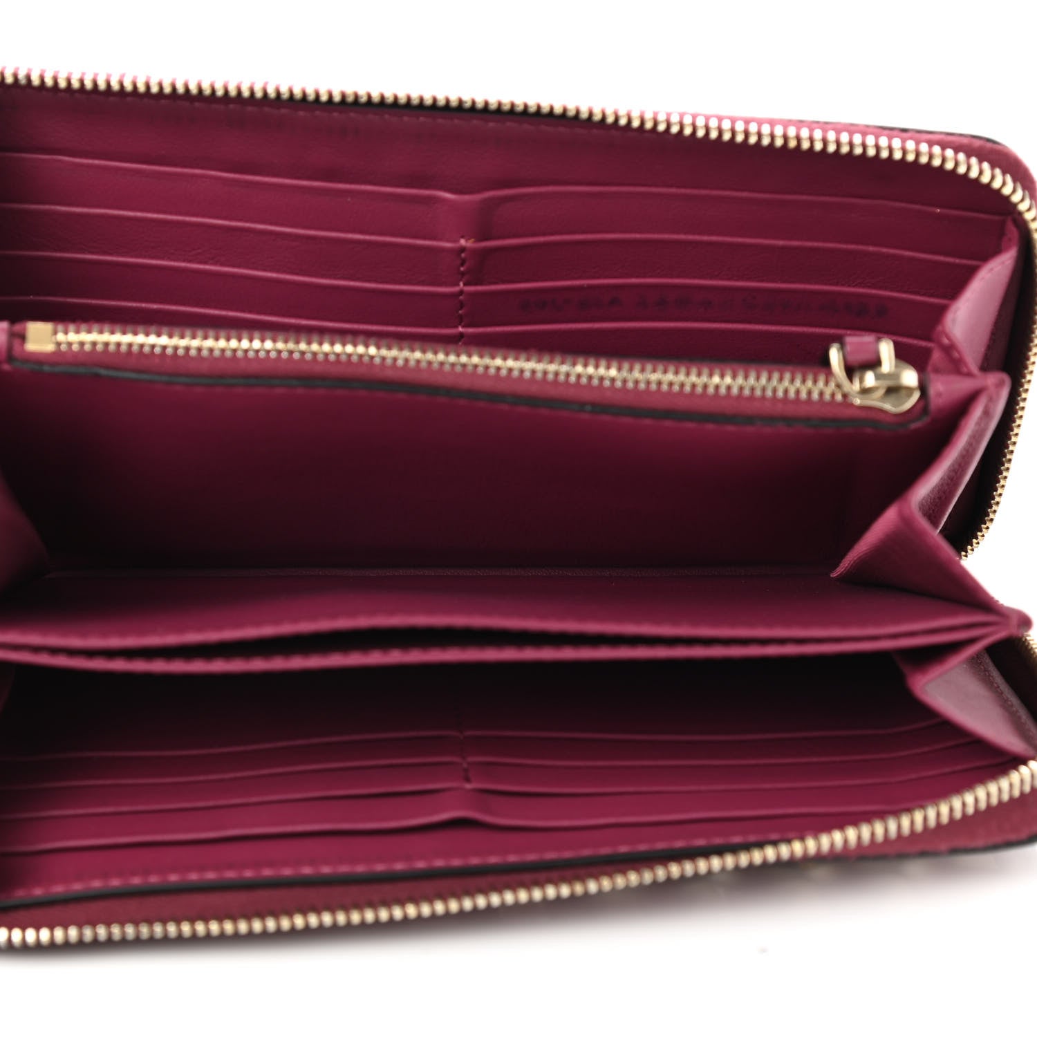 Valentino Garavani Calfskin Rockstud Zip Around Wallet Deep Cyclamin 4 of 9