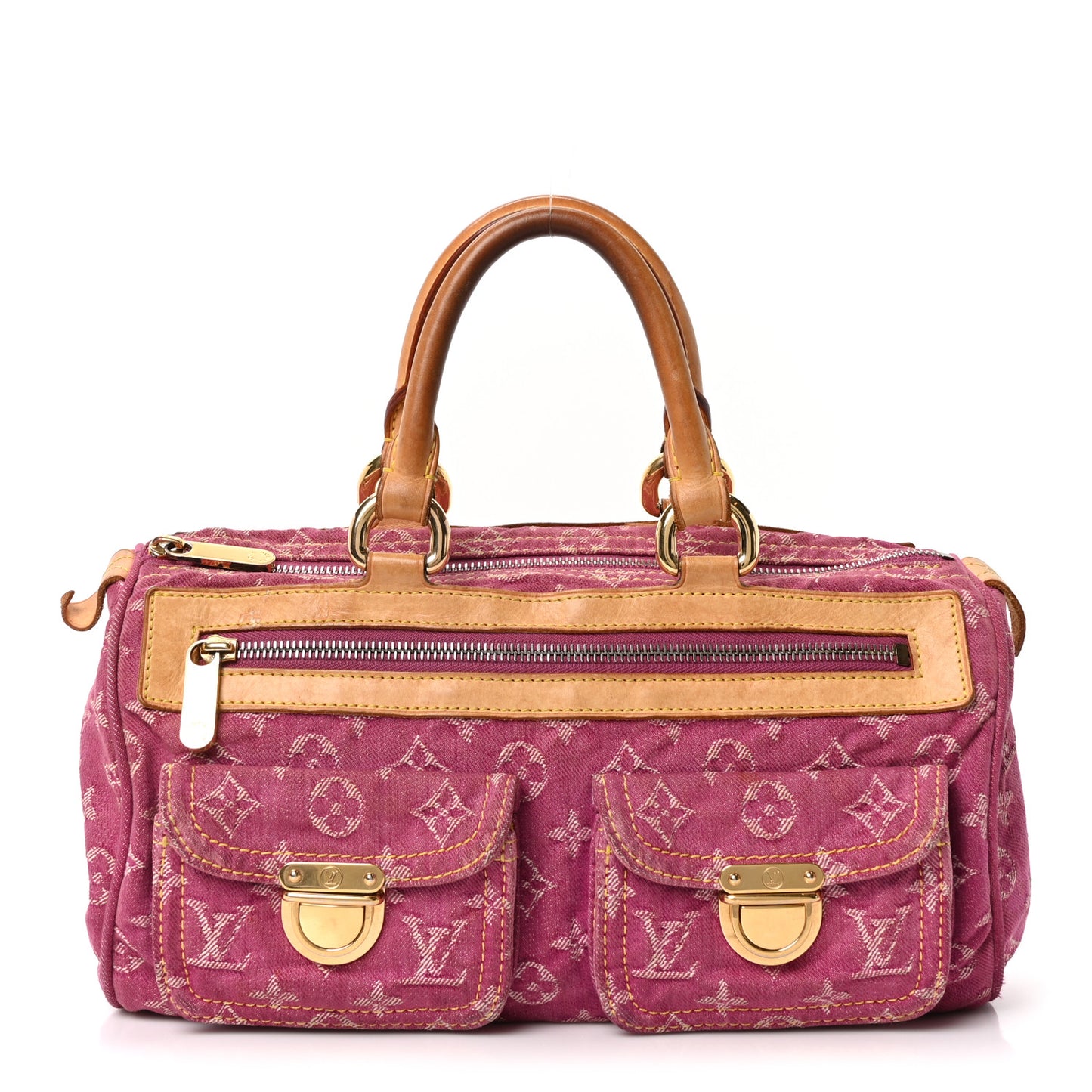 Monogram Denim Neo Speedy Fuchsia