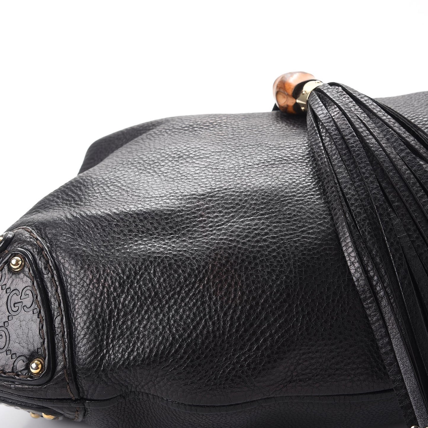 Guccissima Medium Indy Top Handle Hobo Black