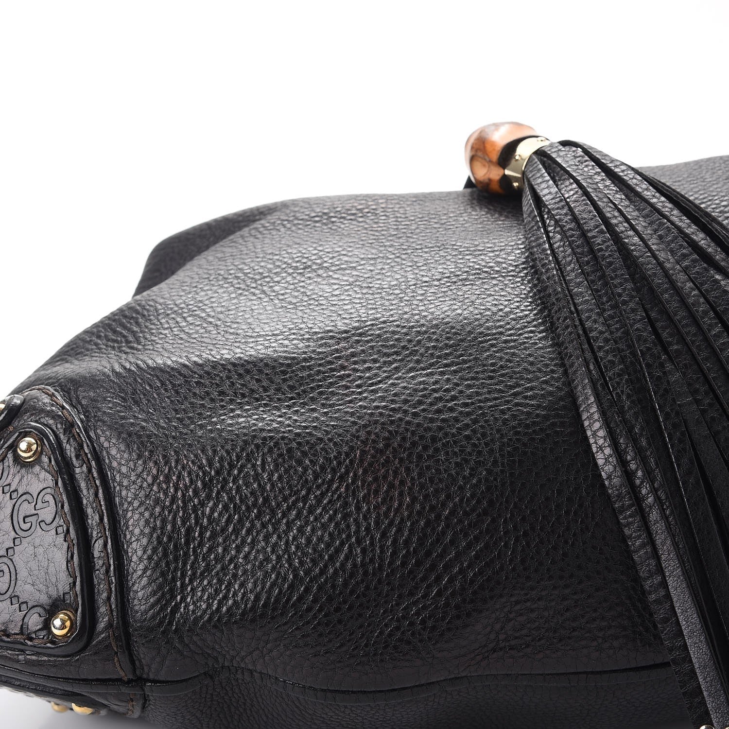 Gucci Guccissima Medium Indy Top Handle Hobo Black 8 of 8
