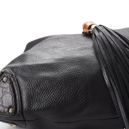 Gucci Guccissima Medium Indy Top Handle Hobo Black 8 of 8