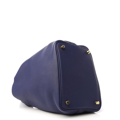 Hermes Taurillon Clemence Picotin Lock 18 PM Bleu Encre 3 of 8
