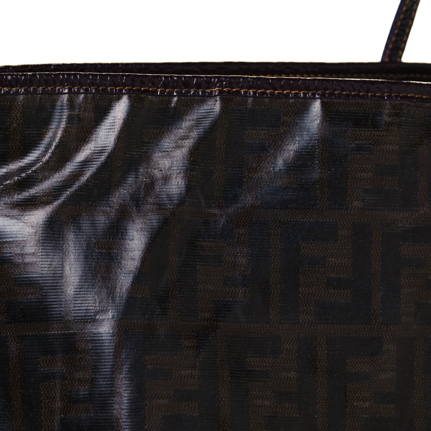 Fendi Zucca Spalmati Matrioska Large Roll Tote Tobacco Black 16 of 17