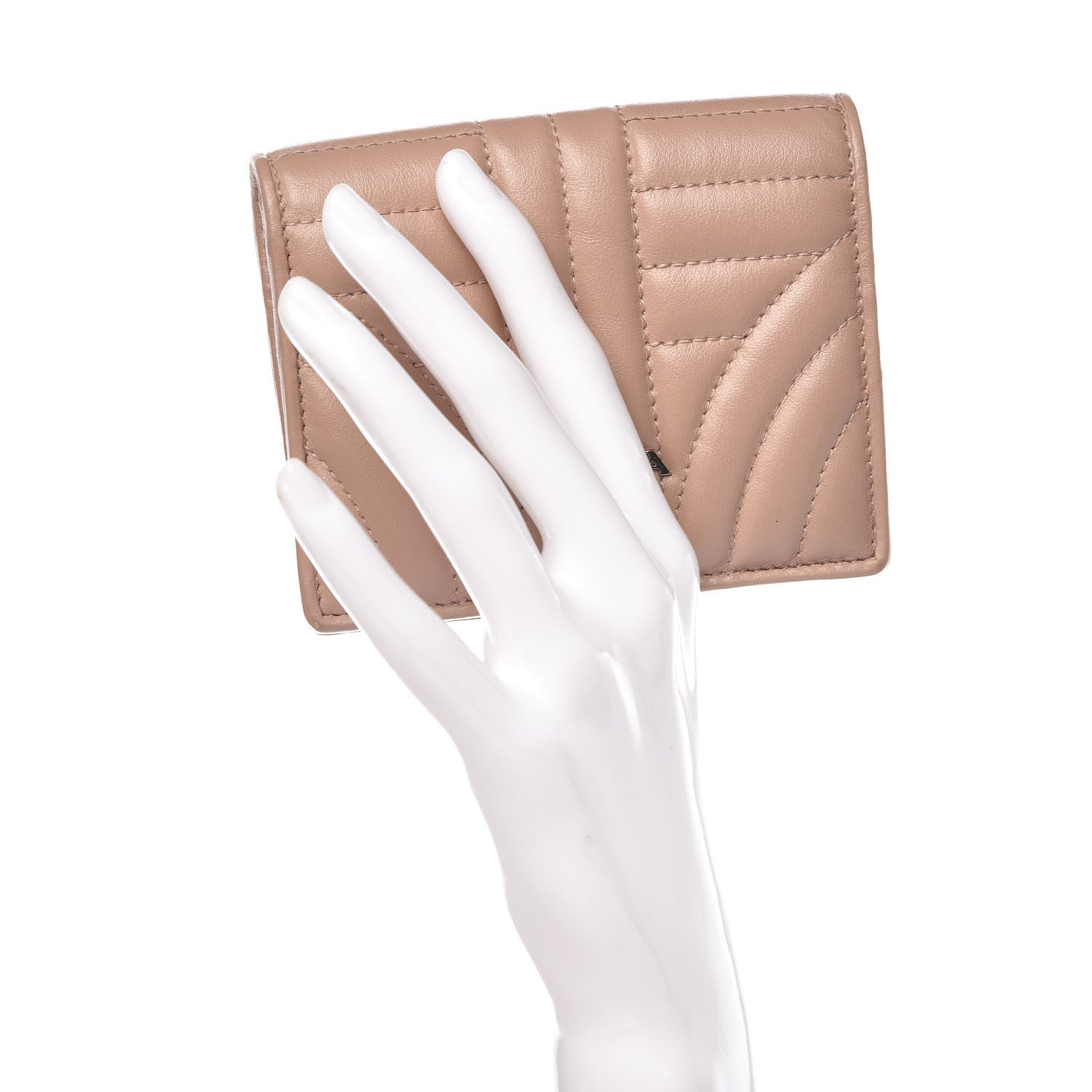 Prada Soft Calfskin Impunture Diagramme Wallet Cipria 2 of 7