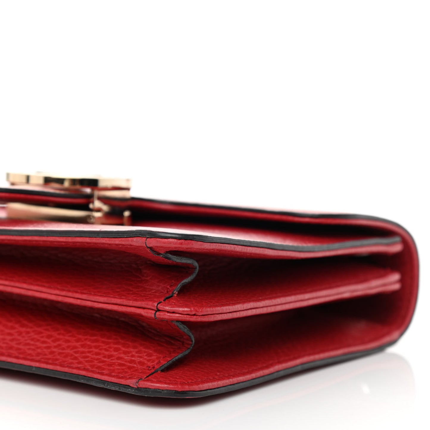 Dollar Calfskin Small Interlocking G Shoulder Bag Red
