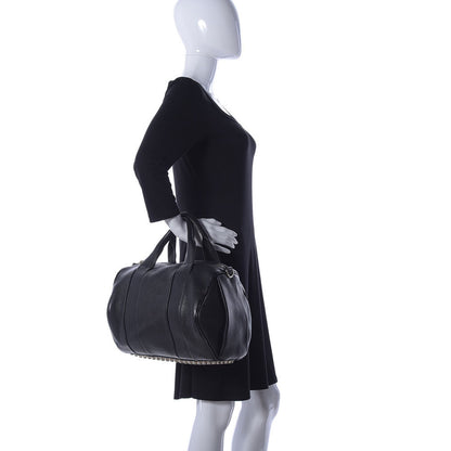 Alexander Wang Pebbled Lambskin Rocco Black Pale Gold Hardware 3 of 10