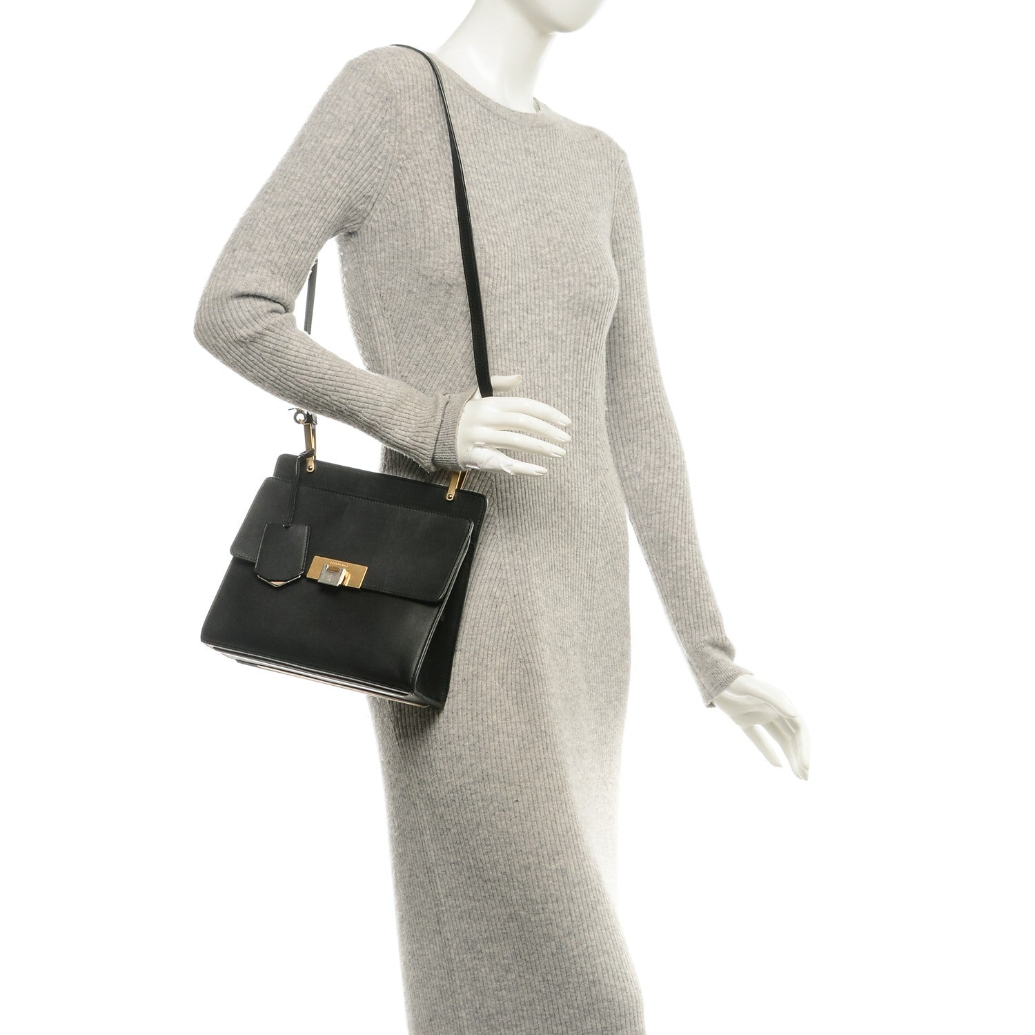 Balenciaga Calfskin Le Dix Cartable S Bag Black 2 of 13