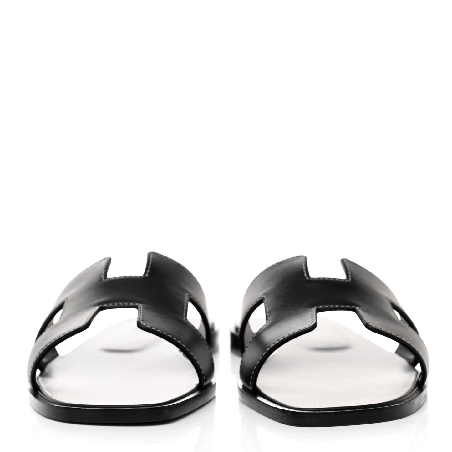 Box Calfskin Oran Sandals 37.5 Black