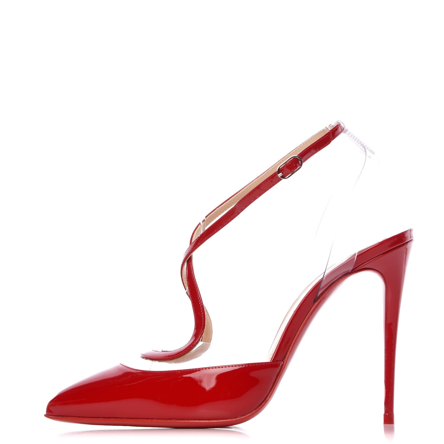 Christian Louboutin Patent PVC Cupidetta 100 Pumps 37.5 Loubi Transparent 1 of 8
