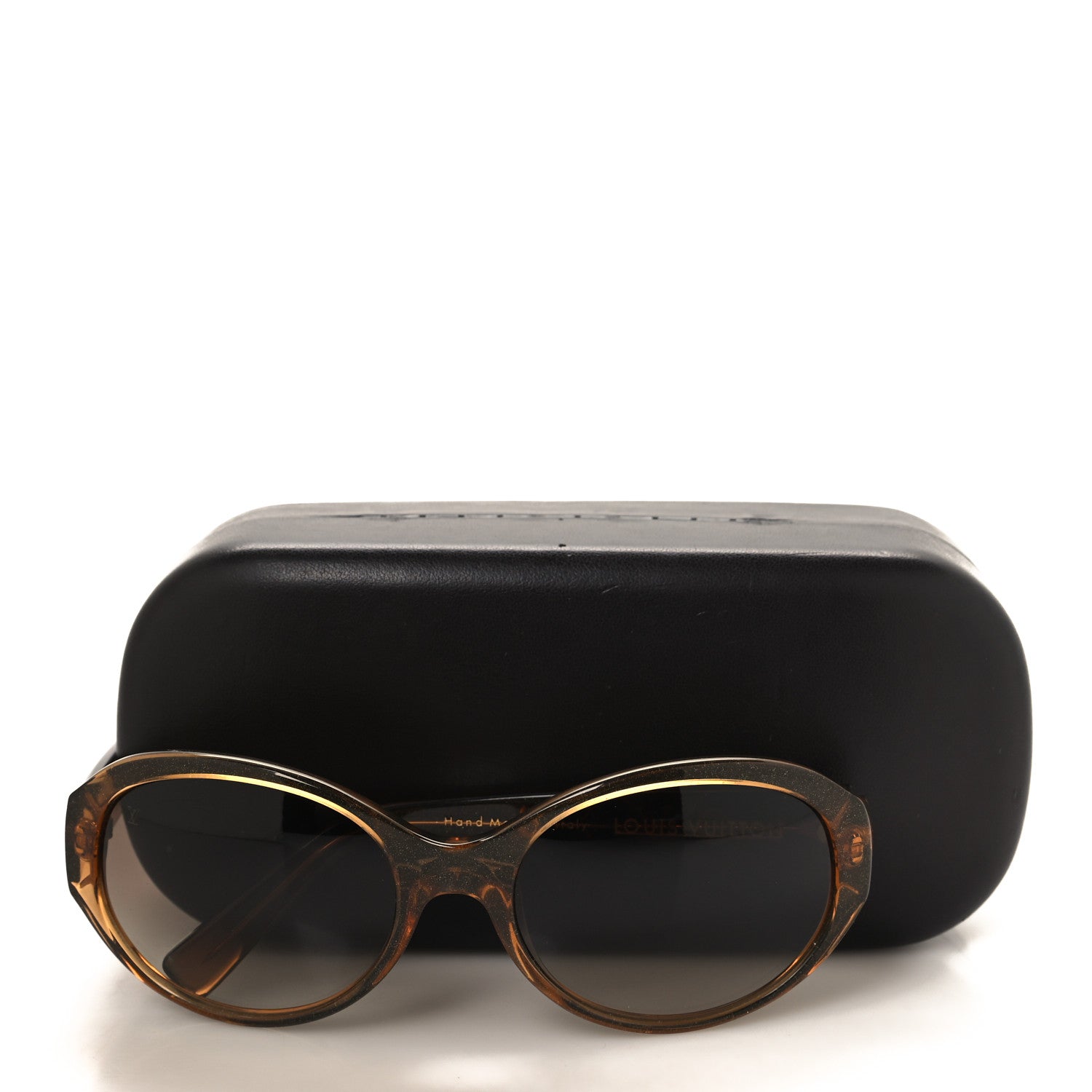 Louis Vuitton Acetate Obsession Round Sunglasses Z0032W Brown Glitter 7 of 7