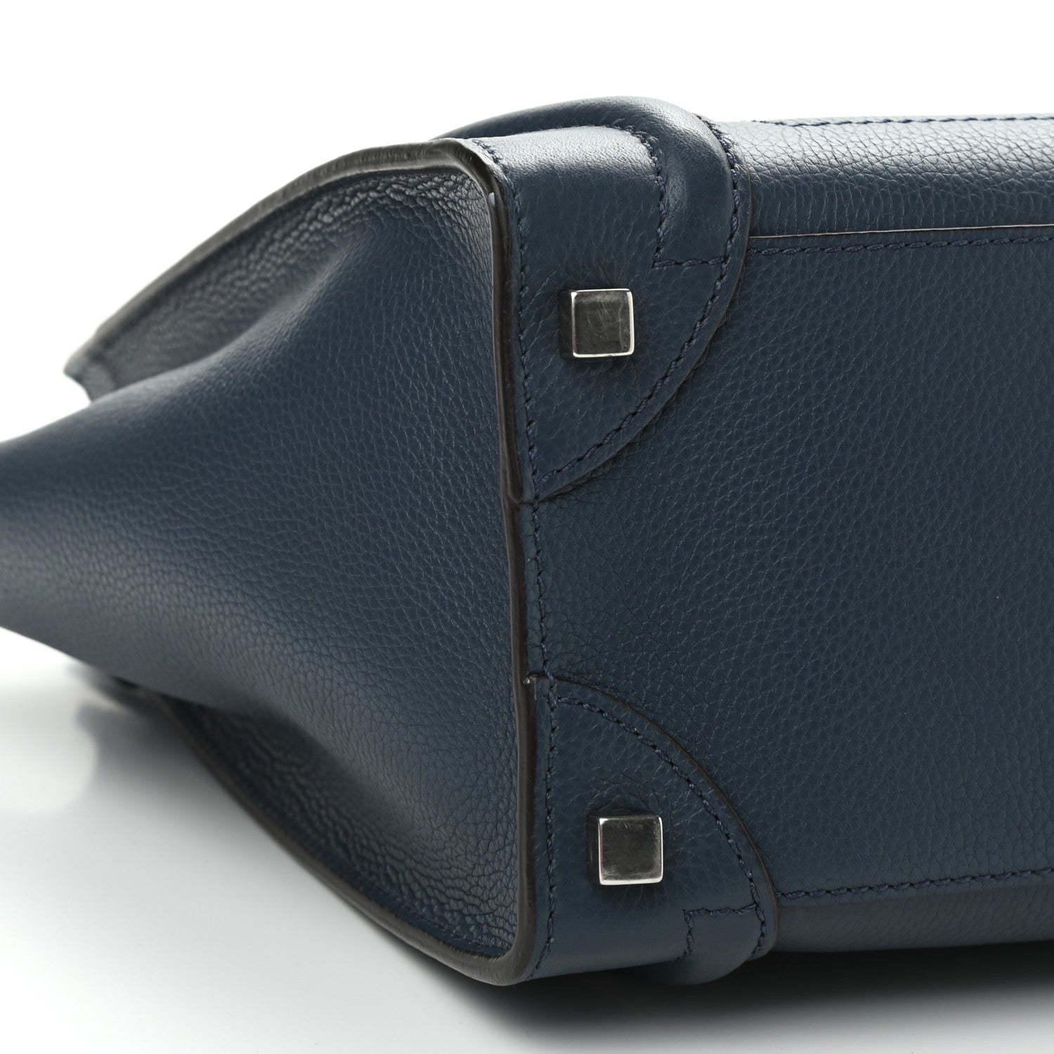 Celine Drummed Calfskin Micro Luggage Orage 9 of 10
