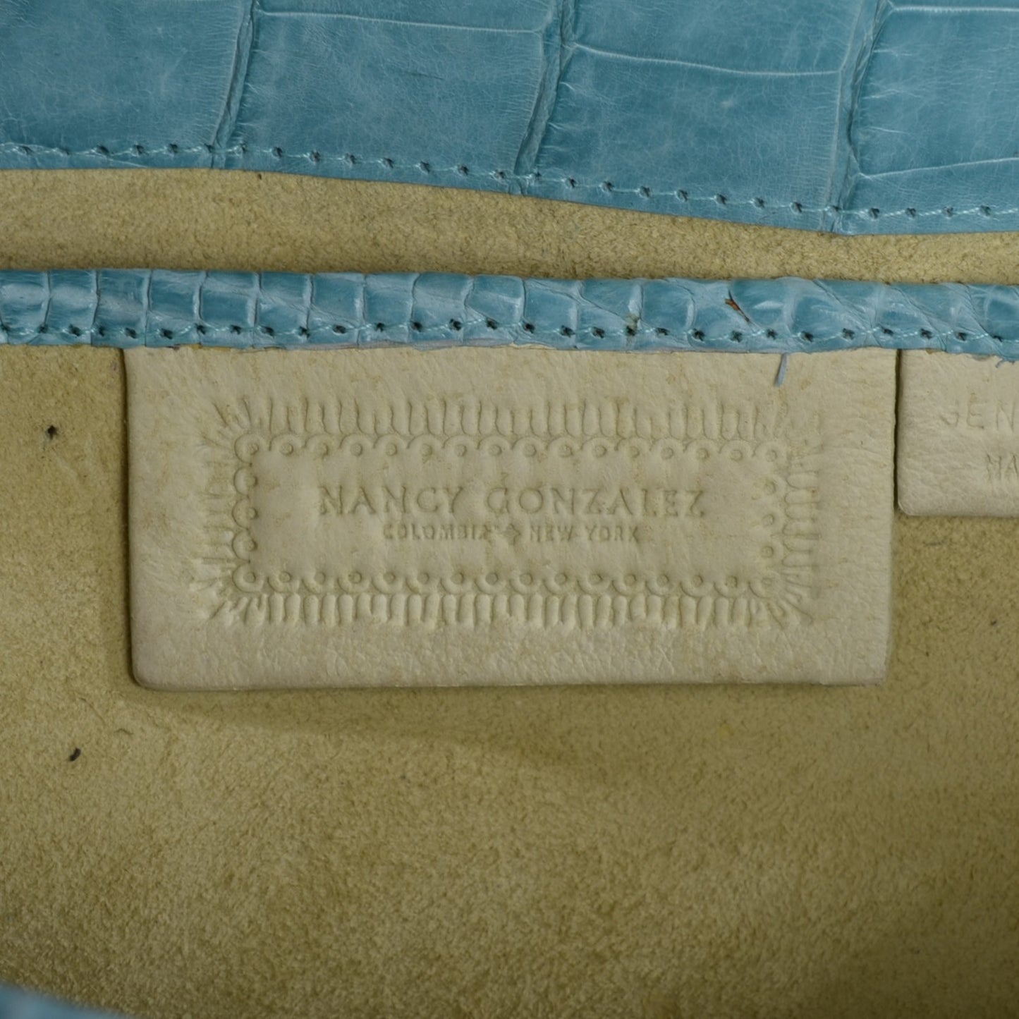 Crocodile Envelope Clutch Blue