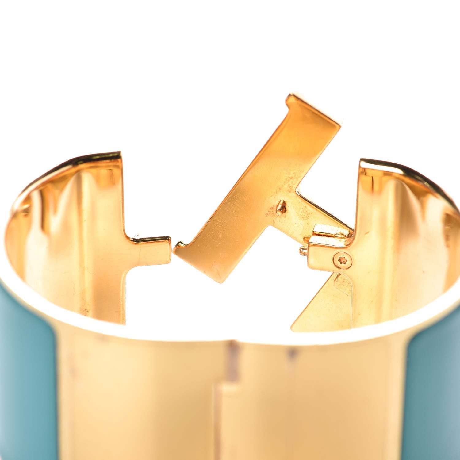 Hermes Enamel Extra Wide Clic Clac H Bracelet PM Emeraude 5 of 5