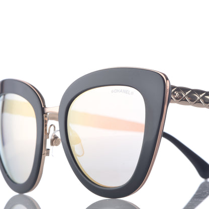 Chanel Cat Eye Quilted Sunglasses 5368 Black Pink 7 of 9