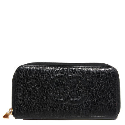 Chanel Caviar Large Timeless CC Zip Around Wallet Black 1 of 8