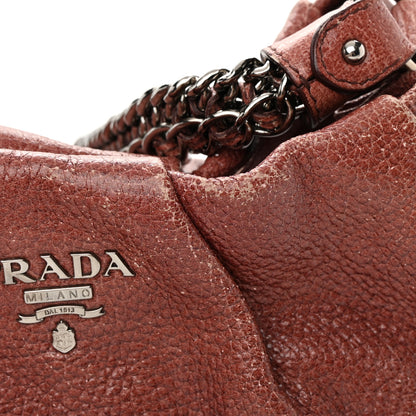 Prada Cervo Lux Large Chain Hobo Lampone Sfumato 16 of 16