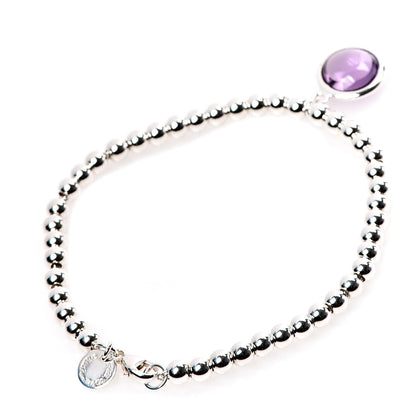 Tiffany Sterling Silver Amethyst Paloma's Sugar Stacks Beaded Bracelet 2 of 6