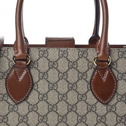 Gucci GG Supreme Monogram Small Top Handle Bag Beige Tuscany 8 of 10