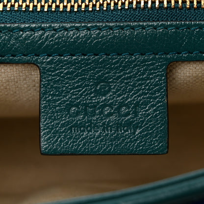 Gucci Azalea Calfskin Enamel Matelasse Diagonal Torchon GG Marmont Shoulder Bag Imperial Blue Pavone 6 of 10