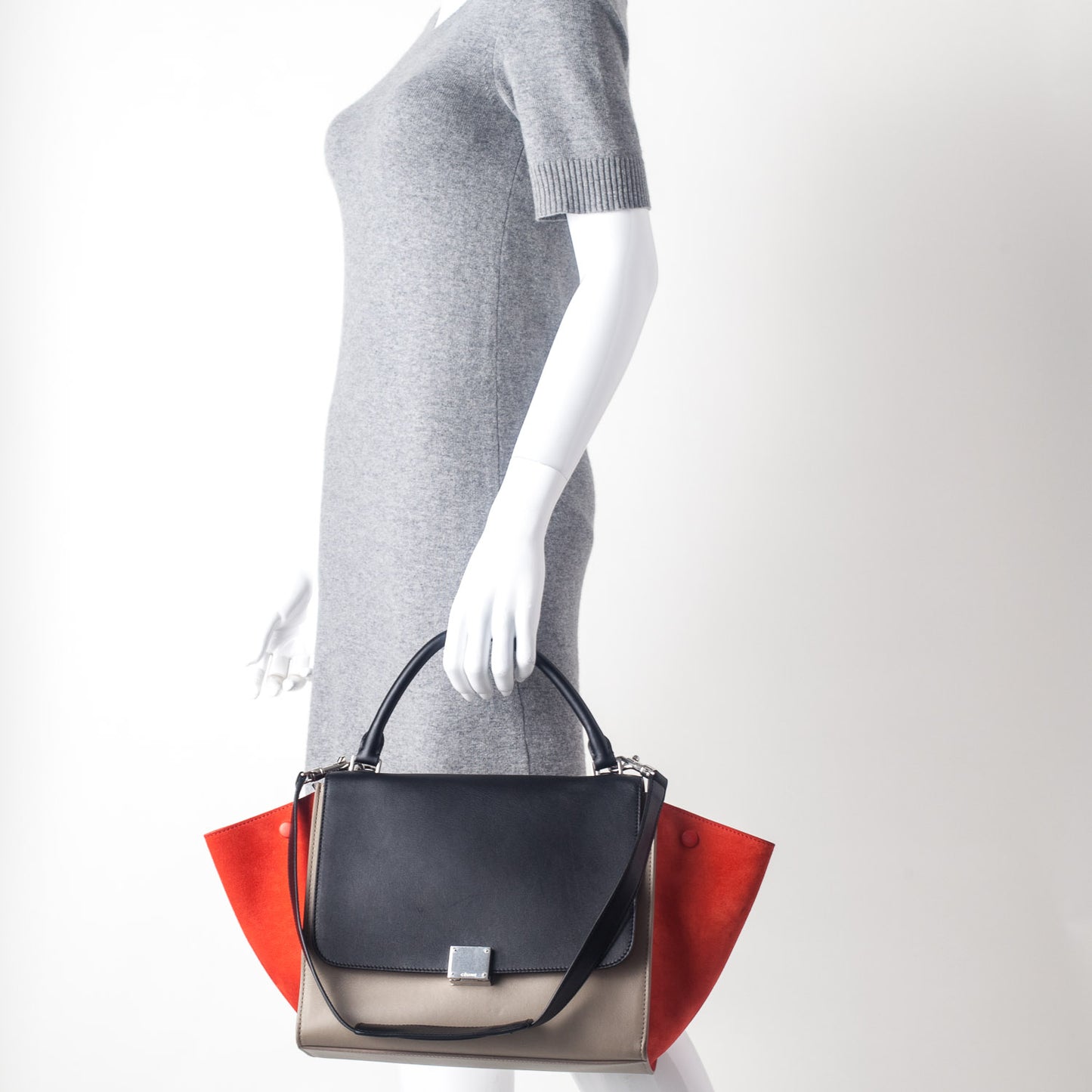 Calfskin Suede Trapeze