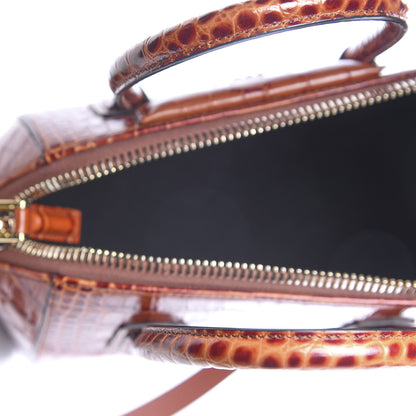 Givenchy Calfskin Crocodile Embossed Small Antigona Cognac 6 of 11